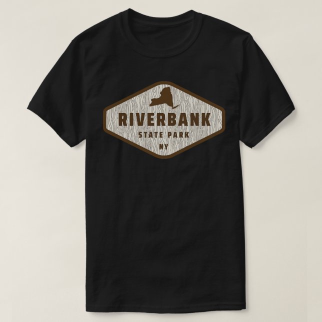Riverbank State Park New York Tree Log Texture Woo T-Shirt (Design Front)