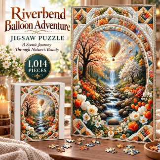 Riverbend Balloon Adventure 1,014 Piece Puzzle