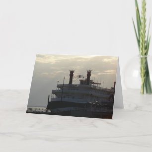 Riverboat Sunset Card
