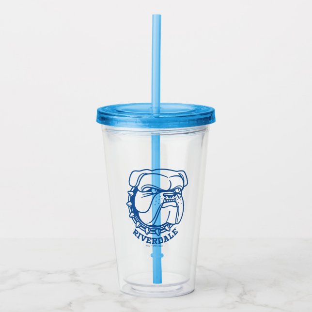Riverdale Bulldog Head Acrylic Tumbler (Front)