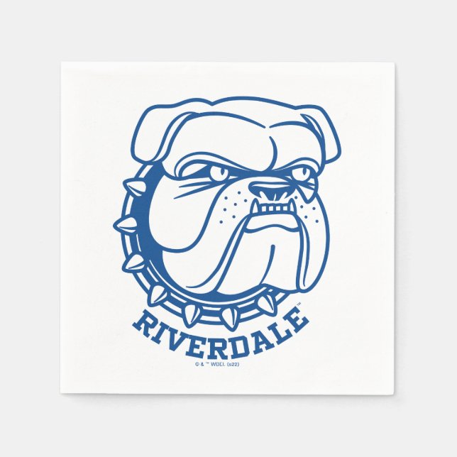 Riverdale Bulldog Head Napkin (Front)