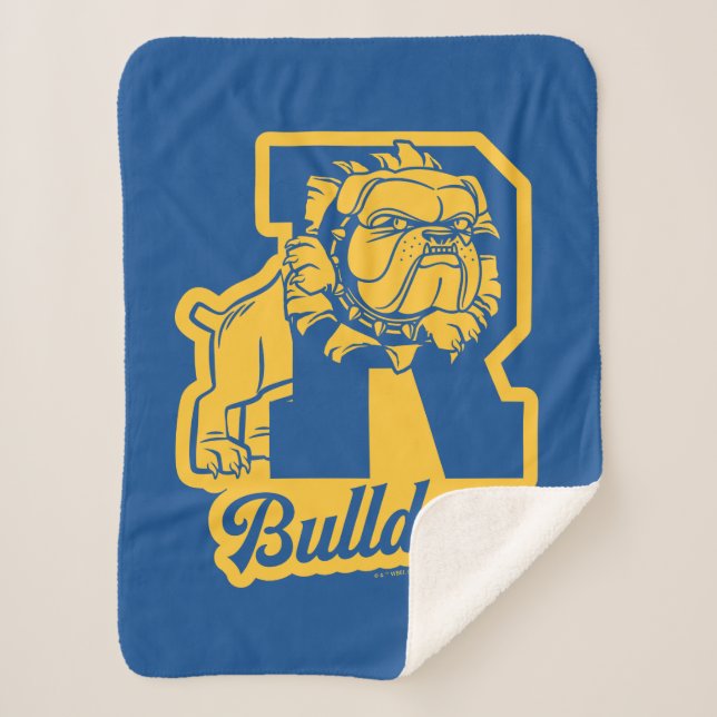 Riverdale Bulldogs Letterman Sherpa Blanket (Front)