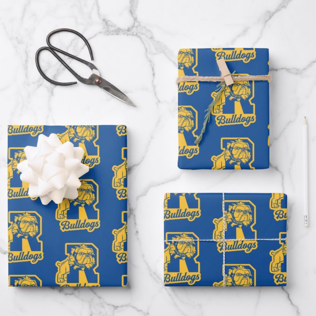 Riverdale Bulldogs Letterman Wrapping Paper Sheet (Front)