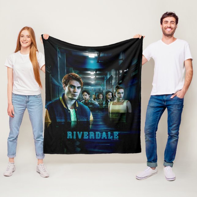 Riverdale Flooded Hallway Poster Fleece Blanket (In Situ)