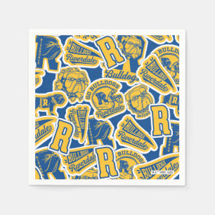 Riverdale Football and Cheer Pattern Napkin