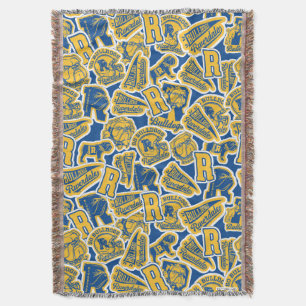 Riverdale Football and Cheer Pattern Throw Blanket