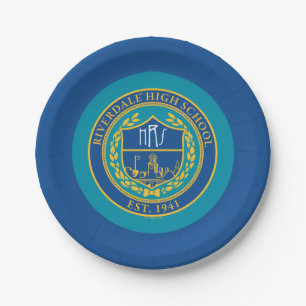 Riverdale High School Seal Paper Plate
