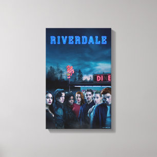 Riverdale Outside Pop's Diner Poster Canvas Print