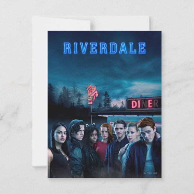 Riverdale Outside Pop's Diner Poster Card (Front)