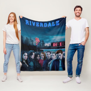 Riverdale Outside Pop's Diner Poster Fleece Blanket
