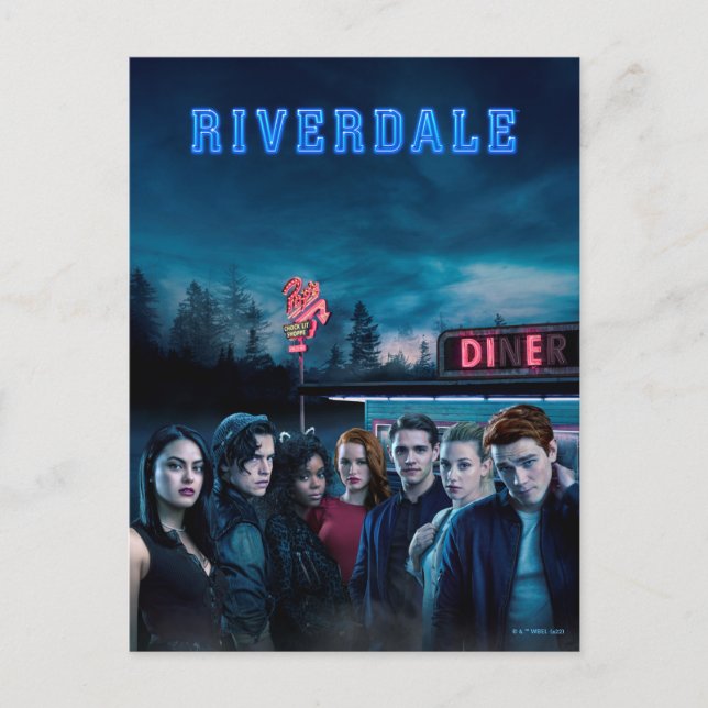 Riverdale Outside Pop's Diner Poster Postcard (Front)