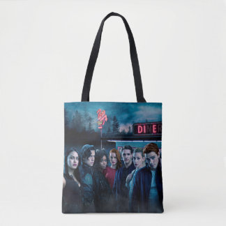 Riverdale Outside Pop's Diner Poster Tote Bag