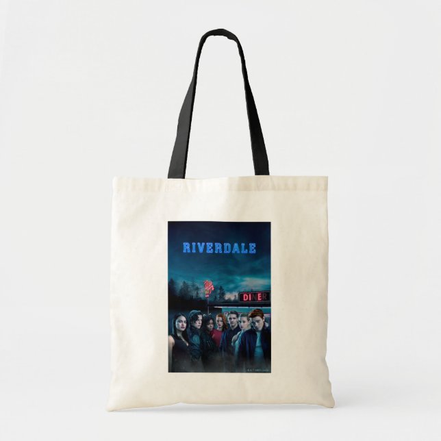 Riverdale Outside Pop's Diner Poster Tote Bag (Front)