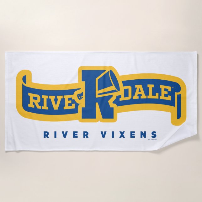 Riverdale River Vixens Banner Beach Towel (Front)