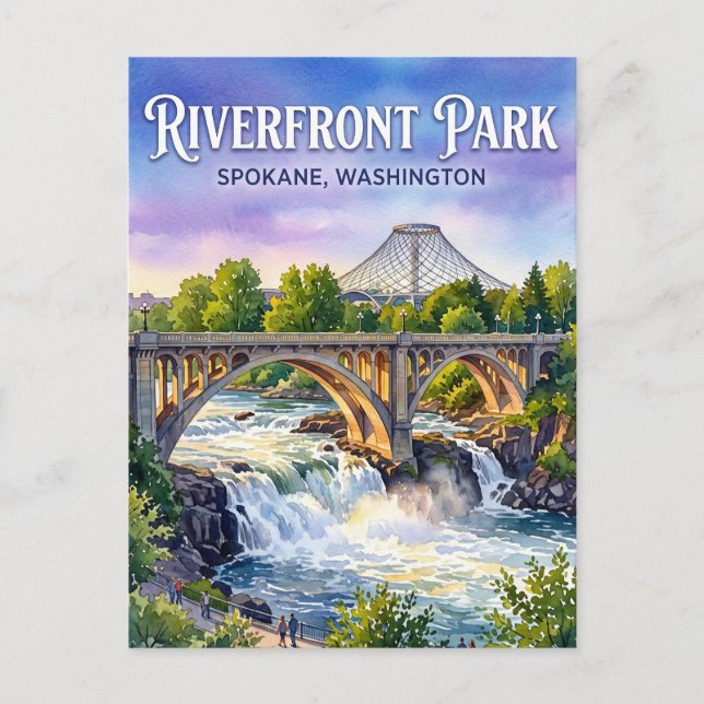 Riverfront Park USA Postcard (Front)