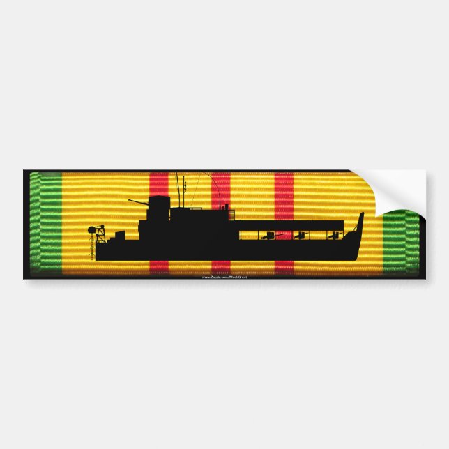 Riverine Inf. ATC Tango Boat on VSM Ribbon Bumper Sticker (Front)