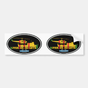 Riverine Infantry Vietnam ATC(H) CIB Euro-Stickers Bumper Sticker
