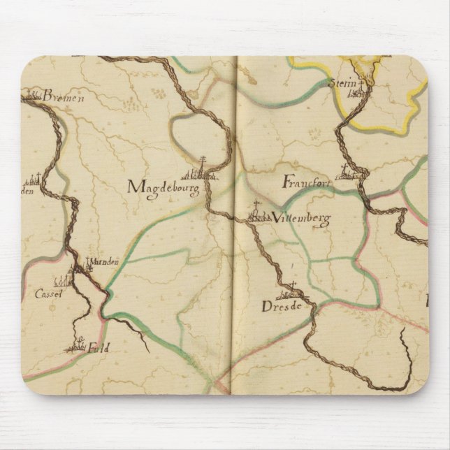 Rivers and Valleys of Germany Mouse Mat (Front)