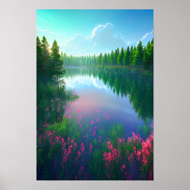 River's Embrace, Quiet Waters Poster (Front)