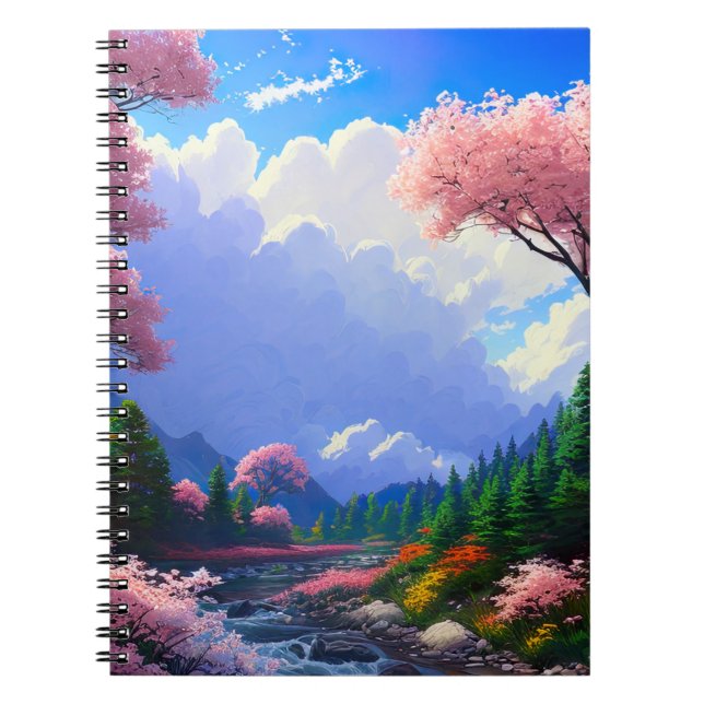 River's Harmony with the Colourful Wilderness Notebook (Front)