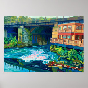 Rivers Meet: Ryburn and Calder at Sowerby Bridge Poster