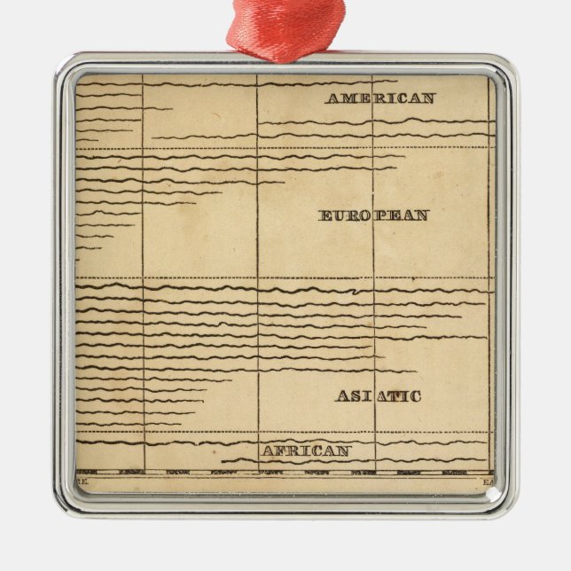 Rivers, mountains metal tree decoration (Front)