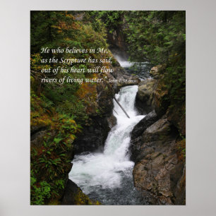 Rivers of Living Water Inspirational Wall Poster