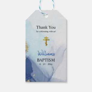 Rivers of Living Water Orthodox Christian Baptism Gift Tags