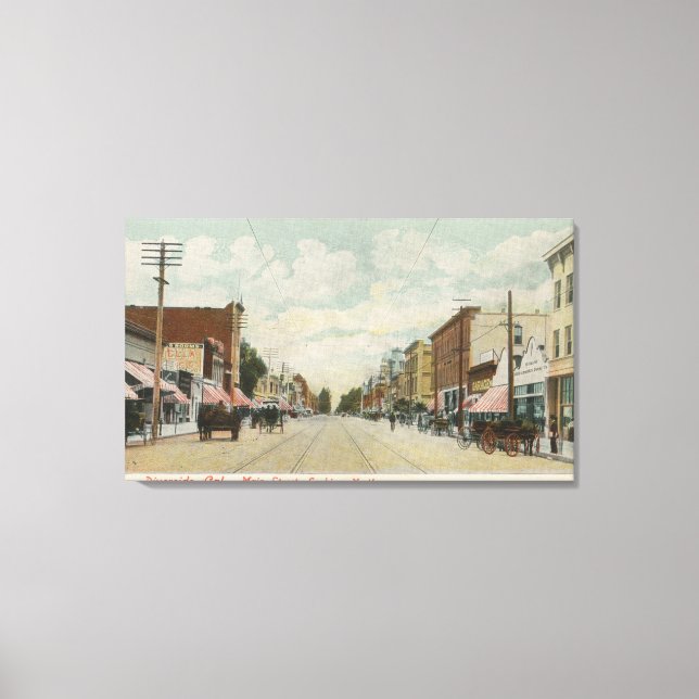 Riverside, CA Main Street View Looking North Canvas Print (Front)
