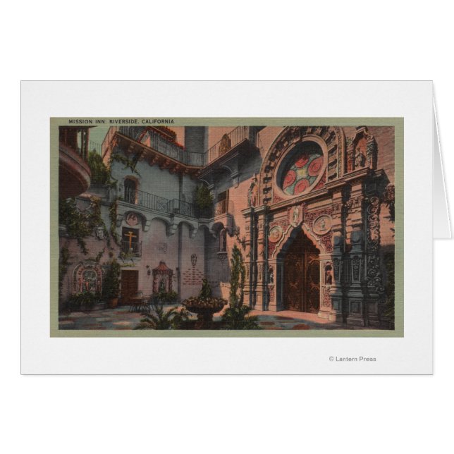 Riverside, CA - View of Mission Inn Courtyard (Front Horizontal)