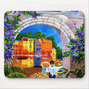 Riverside Cafe Mouse Pad
