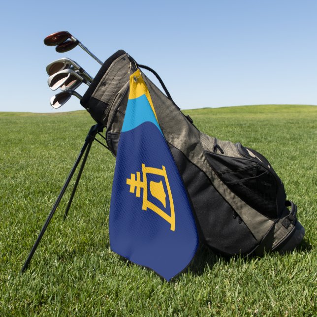 Riverside (California) city flag  Golf Towel (Green)