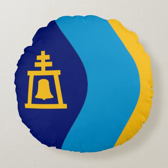 Riverside (California) City flag  Round Cushion (Front)