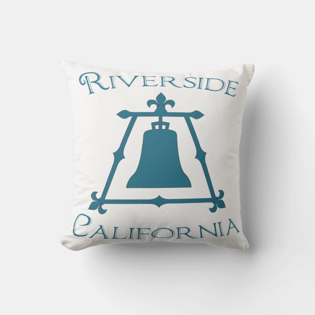 Riverside, California Raincross Fleur Design Cushion (Front)