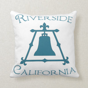 Riverside, California Raincross Fleur Design Cushion