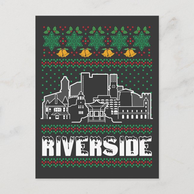 Riverside California Ugly Christmas Postcard (Front)