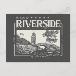 RIVERSIDE CALIFORNIA VINTAGE - MOUNT RUBIDOUX POSTCARD
