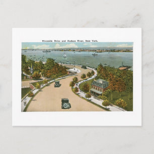 Riverside Drive, Hudson River, NY Postcard
