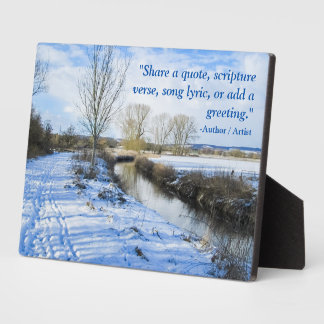 Riverside English Winter Walk - Personalised Plaque