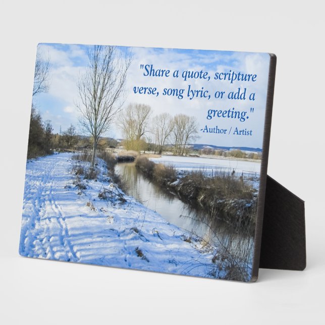 Riverside English Winter Walk - Personalised Plaque (Side)