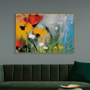 Riverside – Expressive Abstract Meadow Poster