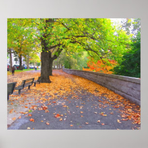 RIVERSIDE PARK IN FALL POSTER