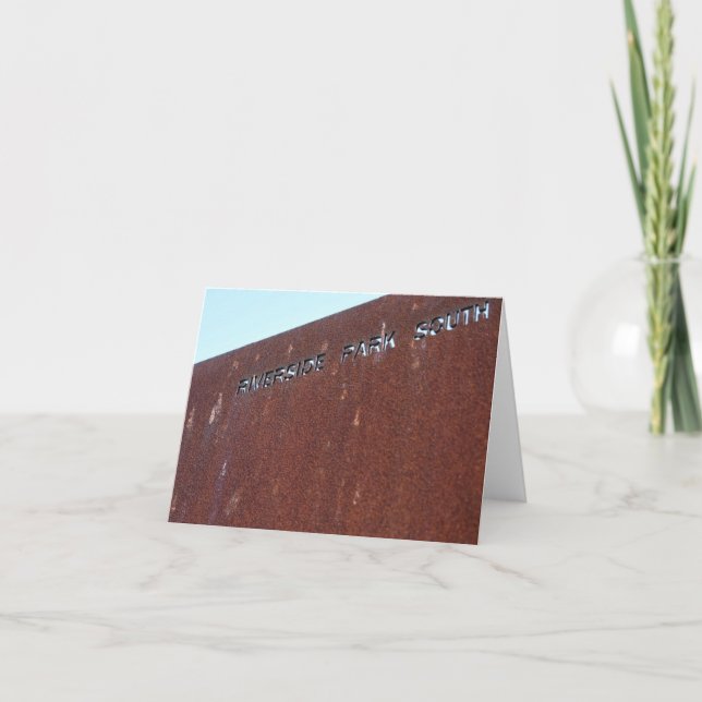 Riverside Park South Rusty Sign New York City NYC Card (Front)