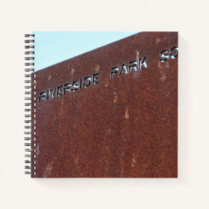 Riverside Park South Rusty Sign New York City NYC Notebook