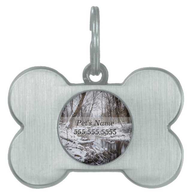 Riverside Snow Pet ID Tag (Front)