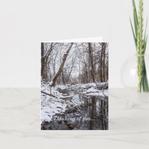 Riverside Snow Thinking Of You Card