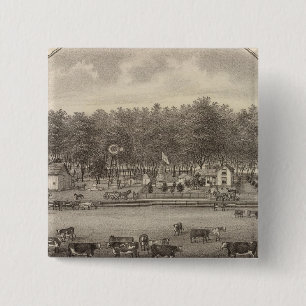 Riverside stock Farm, NE of Concordia, Kansas 15 Cm Square Badge