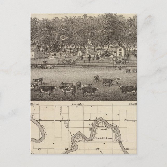 Riverside stock Farm, NE of Concordia, Kansas Postcard (Front)