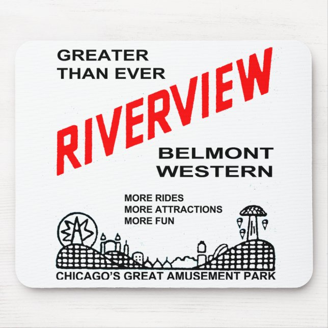 Riverview Amusement Park, CHICAGO, ILL. (1904--67) Mouse Mat (Front)