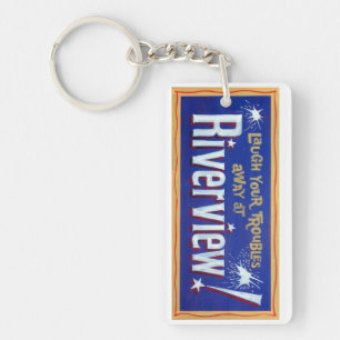 Riverview Amusement Park, Chicago, Illinois Key Ring